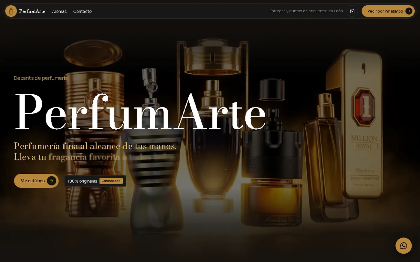 Página de inicio de PerfumArte